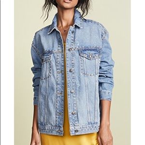 Free People Studded Trucker Jacket